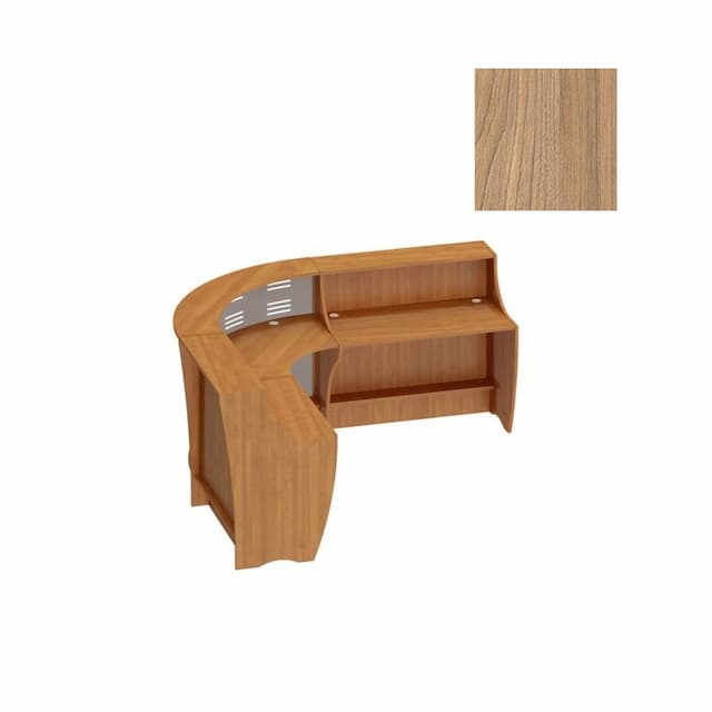 Стойка ресепшен Юнитекс ФОРМУЛА Вариант компоновки N 3 (Три модуля) вяз светлый