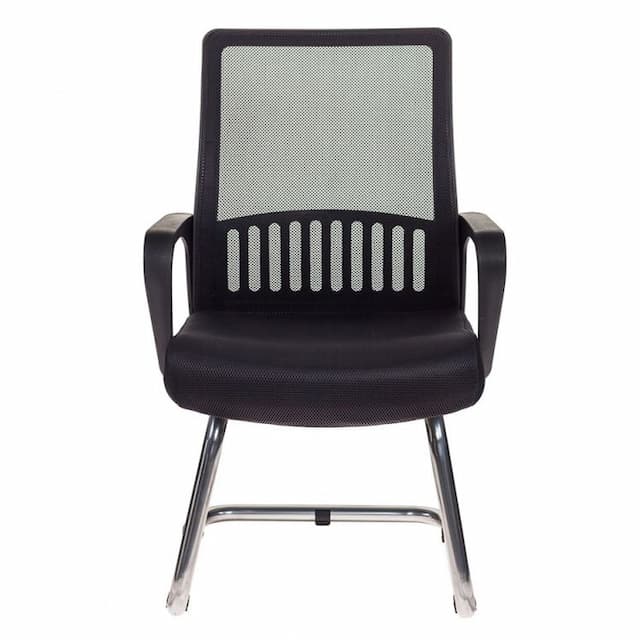 Кресло Бюрократ MC-209 черный TW-01 TW-11 сетка/ткань полозья металл серебристый