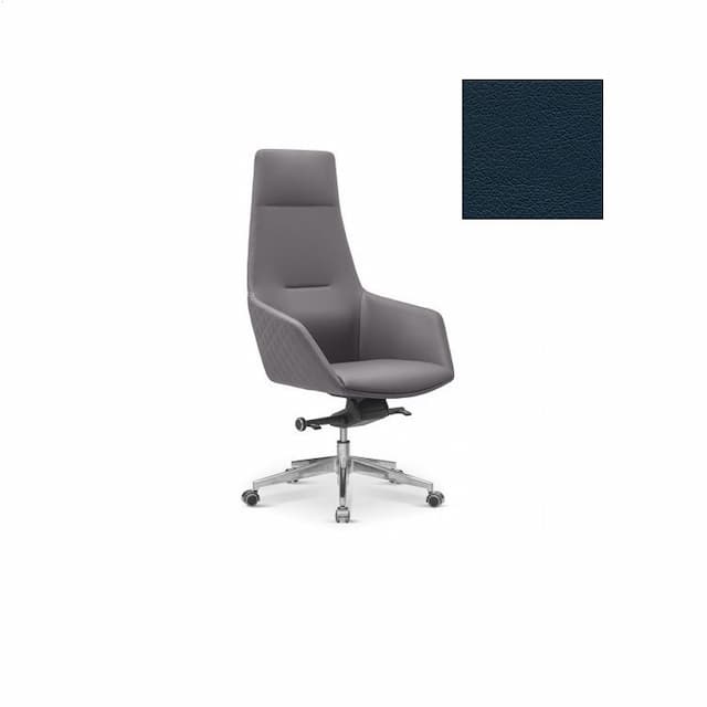 Кресло для руководителя Aurora Au/MX/CN1128 экокожа премиум / синяя