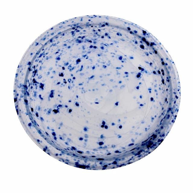 Тарелка ARDACAM Solar ARD 1757.67 d 21 см h 2 см (стекло, цвет / декор белый с синими вкраплениями)