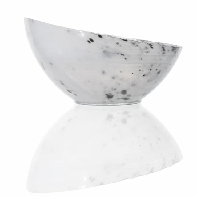 Салатник ARDACAM Hills ARD 1255.65 d 20,5 см h 10,5 см (стекло, цвет / декор белый с черными вкраплениями)