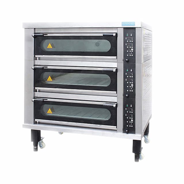 Подовая хлебопекарная печь Sinmag SK-P933G (3яр.,3прот.керам.под,пар,стенд,навес)